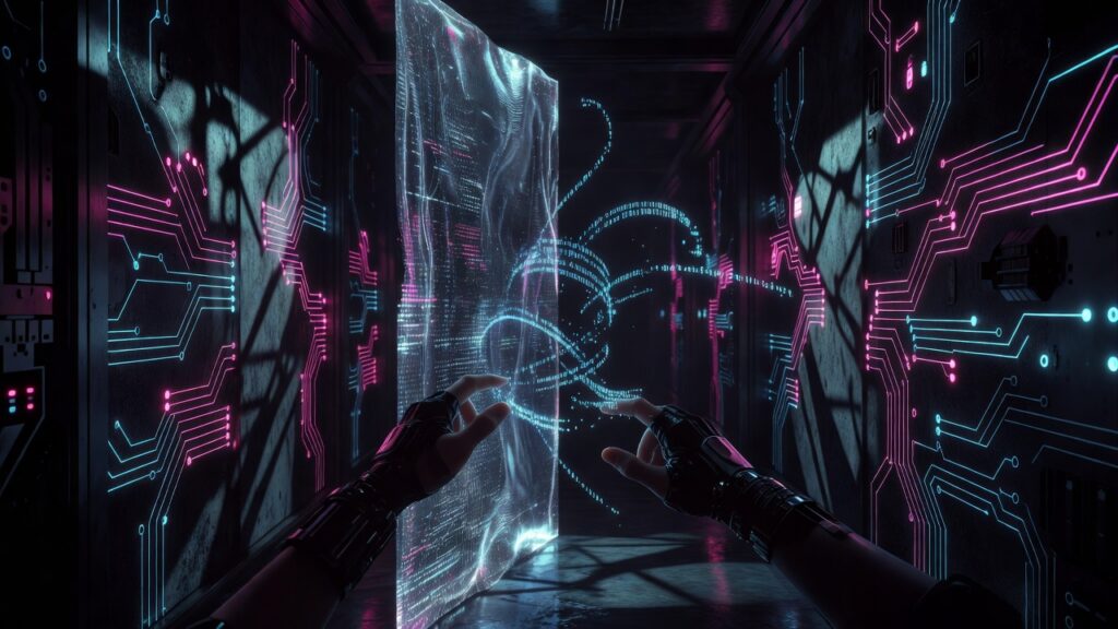 Neon Wires and Whispering Shadows